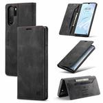 For Huawei P30 Pro AutSpace A01 Retro Skin-feel Crazy Horse Texture Horizontal Flip Leather Case with Holder & Card Slots & Wallet & RFID(Black)
