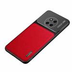 For Huawei Mate 20 Pro Frosted Metal + Leather Texture Protective Case (Red)