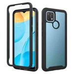 For OPPO A15 Starry Sky Solid Color Series Shockproof PC + TPU Protective Case(Black)