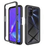 For OPPO A52 / A72 / A92 Starry Sky Solid Color Series Shockproof PC + TPU Protective Case(Black)
