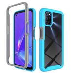 For OPPO A52 / A72 / A92 Starry Sky Solid Color Series Shockproof PC + TPU Protective Case(Sky Blue)