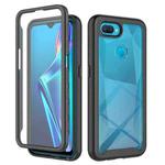 For OPPO A12 Starry Sky Solid Color Series Shockproof PC + TPU Protective Case(Black)