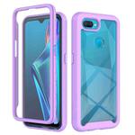 For OPPO A12 Starry Sky Solid Color Series Shockproof PC + TPU Protective Case(Purple)