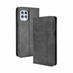 For Motorola Moto Edge S Magnetic Buckle Retro Crazy Horse Texture Horizontal Flip Leather Case with Holder & Card Slots & Photo Frame(Black)