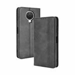 For Nokia G20 / G10 Magnetic Buckle Retro Crazy Horse Texture Horizontal Flip Leather Case with Holder & Card Slots & Photo Frame(Black)