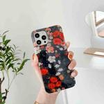 Shell Pattern Protective Case For iPhone 11 Pro Max(Red Flower on Black)