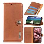 For Nokia 1.4 KHAZNEH Cowhide Texture Horizontal Flip Leather Case with Holder & Card Slots & Wallet(Brown)