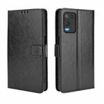 For OPPO A54 4G Retro Crazy Horse Texture Horizontal Flip Leather Case with Holder & Card Slots & Lanyard(Black)