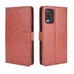 For OPPO A54 4G Retro Crazy Horse Texture Horizontal Flip Leather Case with Holder & Card Slots & Lanyard(Brown)