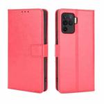 For OPPO A94 4G / F19 Pro / Reno5 F Retro Crazy Horse Texture Horizontal Flip Leather Case with Holder & Card Slots & Lanyard(Red)
