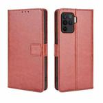 For OPPO A94 4G / F19 Pro / Reno5 F Retro Crazy Horse Texture Horizontal Flip Leather Case with Holder & Card Slots & Lanyard(Brown)