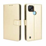 For OPPO Realme C21 Retro Crazy Horse Texture Horizontal Flip Leather Case with Holder & Card Slots & Lanyard(Gold)