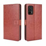 For OPPO Realme GT 5G Retro Crazy Horse Texture Horizontal Flip Leather Case with Holder & Card Slots & Lanyard(Brown)