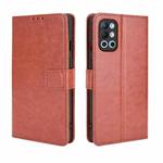 For OnePlus 9R Retro Crazy Horse Texture Horizontal Flip Leather Case with Holder & Card Slots & Lanyard(Brown)