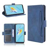 For OPPO A54 Skin Feel Calf Pattern Horizontal Flip Leather Case with Holder & Card Slots & Photo Frame(Blue)