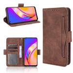 For OPPO A94 4G/F19 Pro 4G/Reno5 F/Reno5 Lite Skin Feel Calf Pattern Horizontal Flip Leather Case with Holder & Card Slots & Photo Frame(Brown)