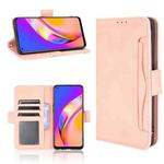 For OPPO A94 4G/F19 Pro 4G/Reno5 F/Reno5 Lite Skin Feel Calf Pattern Horizontal Flip Leather Case with Holder & Card Slots & Photo Frame(Pink)
