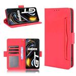 For OPPO Realme GT 5G Skin Feel Calf Pattern Horizontal Flip Leather Case with Holder & Card Slots & Photo Frame(Red)