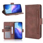For OPPO Reno5 4G Skin Feel Calf Pattern Horizontal Flip Leather Case with Holder & Card Slots & Photo Frame(Brown)