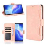 For OPPO Reno5 Pro+ 5G / Find X3 Neo Skin Feel Calf Pattern Horizontal Flip Leather Case with Holder & Card Slots & Photo Frame(Pink)