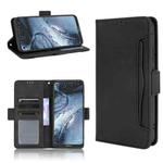 For Nokia 7.3 Skin Feel Calf Pattern Horizontal Flip Leather Case with Holder & Card Slots & Photo Frame(Black)