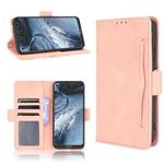 For Nokia 7.3 Skin Feel Calf Pattern Horizontal Flip Leather Case with Holder & Card Slots & Photo Frame(Pink)