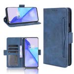 For Oneplus 9R (US Version) Skin Feel Calf Pattern Horizontal Flip Leather Case with Holder & Card Slots & Photo Frame(Blue)