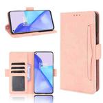 For Oneplus 9R (US Version) Skin Feel Calf Pattern Horizontal Flip Leather Case with Holder & Card Slots & Photo Frame(Pink)