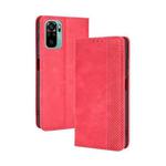 For Xiaomi Redmi Note 10 4G / Note 10S Magnetic Buckle Retro Crazy Horse Texture Horizontal Flip Leather Case with Holder & Card Slots & Photo Frame(Red)