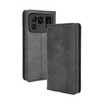 For Xiaomi Mi 11 Ultra Magnetic Buckle Retro Crazy Horse Texture Horizontal Flip Leather Case with Holder & Card Slots & Photo Frame(Black)