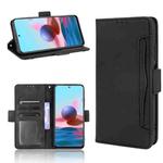 For Xiaomi Redmi Note 10 4G / Note 10S Skin Feel Calf Pattern Horizontal Flip Leather Case with Holder & Card Slots & Photo Frame(Black)