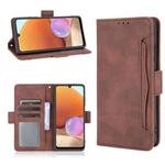 For Samsung Galaxy A32 4G Skin Feel Calf Pattern Horizontal Flip Leather Case with Holder & Card Slots & Photo Frame(Brown)