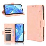 For Xiaomi Mi 11 Lite 4G / Mi 11 Lite 5G Skin Feel Calf Pattern Horizontal Flip Leather Case with Holder & Card Slots & Photo Frame(Pink)