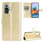 For Xiaomi Redmi Note 10 Pro / Note 10 Pro Max Retro Crazy Horse Texture Horizontal Flip Leather Case with Holder & Card Slots & Photo Frame(Gold)