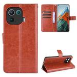 For Xiaomi Mi 11 Pro Retro Crazy Horse Texture Horizontal Flip Leather Case with Holder & Card Slots & Photo Frame(Brown)