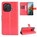 For Xiaomi Mi 11 Pro Retro Crazy Horse Texture Horizontal Flip Leather Case with Holder & Card Slots & Photo Frame(Red)