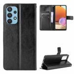 For Samsung Galaxy A32 4G(EU Version) Retro Crazy Horse Texture Horizontal Flip Leather Case with Holder & Card Slots & Photo Frame(Black)