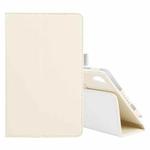 For Lenovo Tab M8 Litchi Texture Solid Color Horizontal Flip Leather Case with Holder & Pen Slot(White)