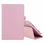 For Lenovo Tab M8 Litchi Texture Solid Color Horizontal Flip Leather Case with Holder & Pen Slot(Pink)