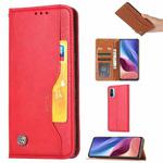 For Xiaomi Redmi K40 / K40 Pro Knead Skin Texture Horizontal Flip Leather Case with Photo Frame & Holder & Card Slots & Wallet(Red)
