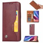 For Xiaomi Redmi K40 / K40 Pro Knead Skin Texture Horizontal Flip Leather Case with Photo Frame & Holder & Card Slots & Wallet(Wine Red)