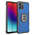 For OPPO Realme C11 Fierce Warrior Series Armor All-inclusive Shockproof Aluminum Alloy + TPU Protective Case with Ring Holder(Blue)