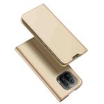For Xiaomi Mi 11 Pro DUX DUCIS Skin Pro Series Horizontal Flip PU + TPU Leather Case with Holder & Card Slots(Gold)