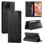For Samsung Galaxy A42 5G AutSpace A01 Retro Skin-feel Crazy Horse Texture Horizontal Flip Leather Case with Holder & Card Slots & Wallet & RFID(Black)
