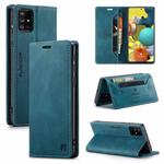 For Samsung Galaxy A51 5G AutSpace A01 Retro Skin-feel Crazy Horse Texture Horizontal Flip Leather Case with Holder & Card Slots & Wallet & RFID(Blue)