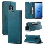 For Samsung Galaxy S9+ AutSpace A01 Retro Skin-feel Crazy Horse Texture Horizontal Flip Leather Case with Holder & Card Slots & Wallet & RFID(Blue)