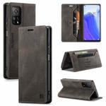 For Xiaomi Mi 10T / 10T Pro 5G AutSpace A01 Retro Skin-feel Crazy Horse Texture Horizontal Flip Leather Case with Holder & Card Slots & Wallet & RFID(Coffee)