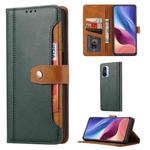 For Xiaomi Redmi K40 / K40 Pro Calf Texture Double Fold Clasp Horizontal Flip Leather Case with Photo Frame & Holder & Card Slots & Wallet(Green)