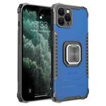 For iPhone 11 Pro Fierce Warrior Series Armor All-inclusive Shockproof Aluminum Alloy + TPU Protective Case with Ring Holder (Blue)