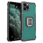 For iPhone 11 Pro Fierce Warrior Series Armor All-inclusive Shockproof Aluminum Alloy + TPU Protective Case with Ring Holder (Green)